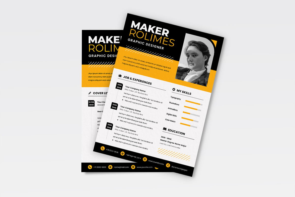 Modern Resume CV, a Resume Template by dokudokunomi (Photo 2 of 4)
