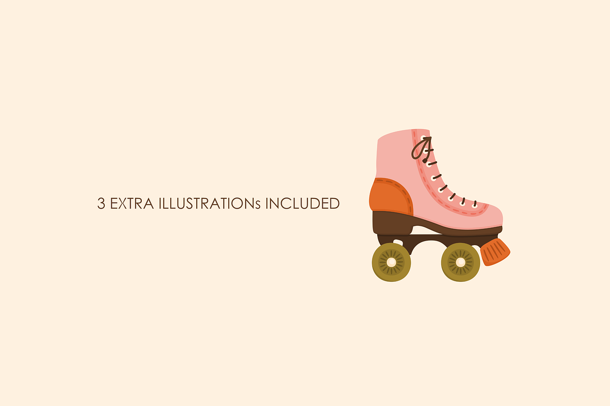 Retro Roller Skates Seamless Pattern, a Pattern Graphic by HonestiesPrintS (Photo 2 of 4)