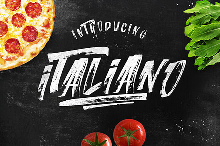 ITALIANO Brush Font +Extras
