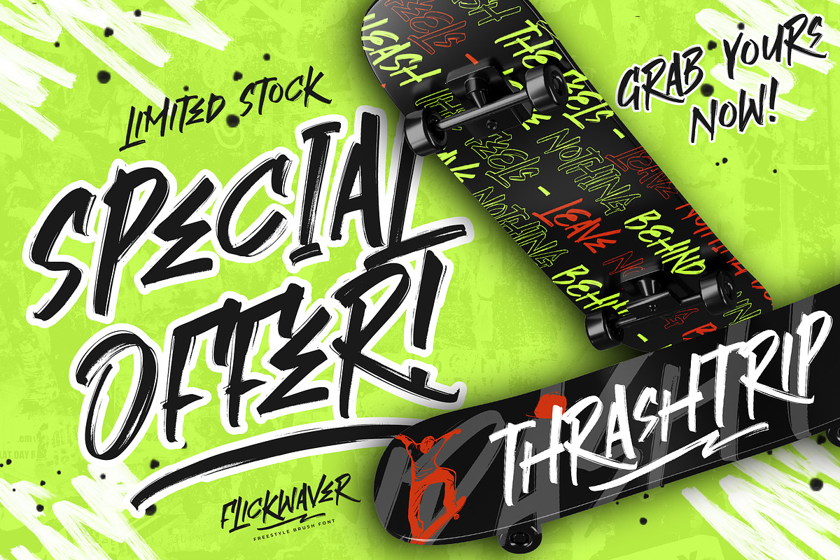 FlickWaver - Freestyle Brush Font, a Font by agnyhasyastudio (Photo 2 of 12)