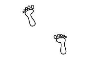 Footprint icon, an Outline Icon by Sumberpangan (Thumbnail 1 of 3)