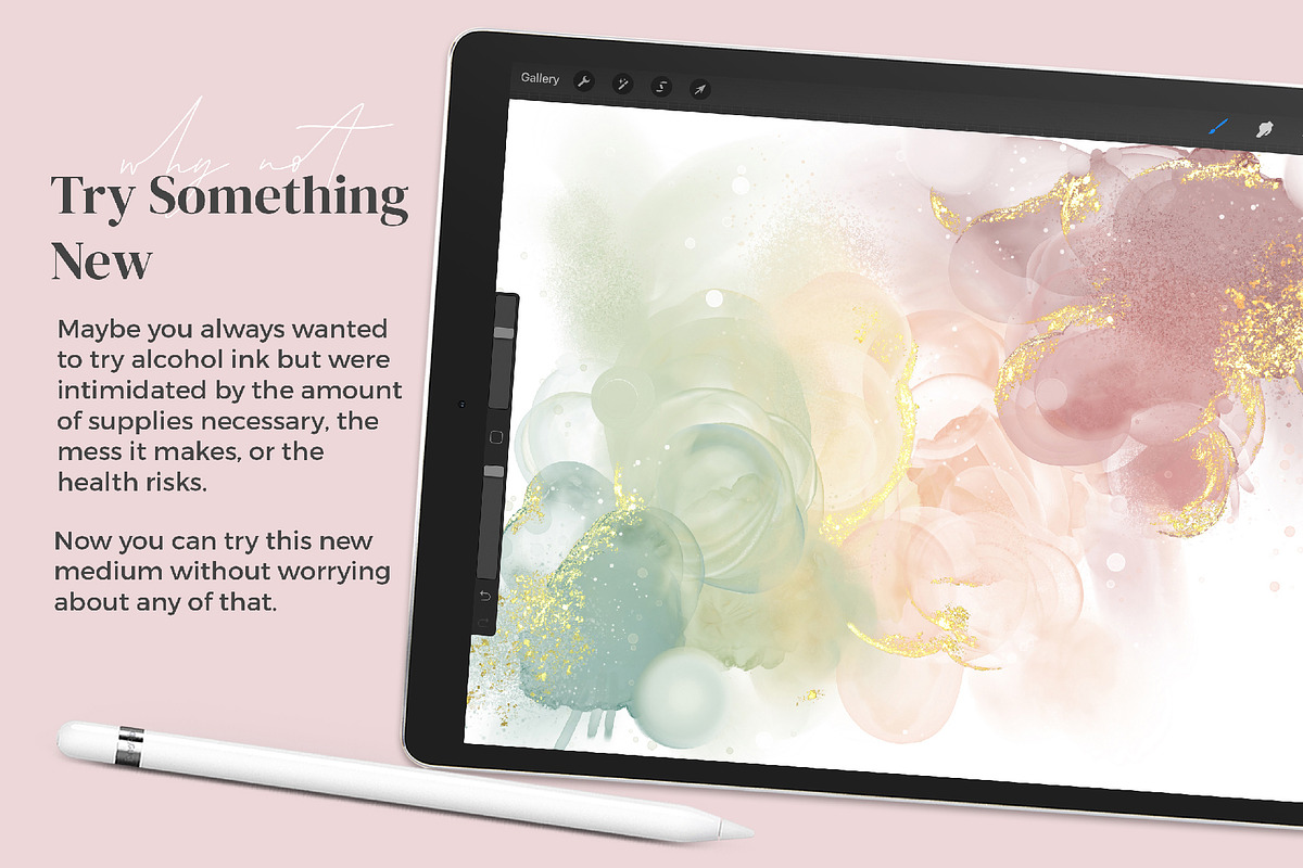 Amazing Alcohol Ink for Procreate, a Brush Add-On by AJ Brushes (Photo 15 of 17)