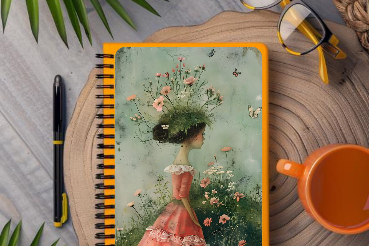 SPRING POETIC LANDSCAPE JUNK JOURNAL, a Seasonal Illustration by Daring Digies (Photo 5 of 7)