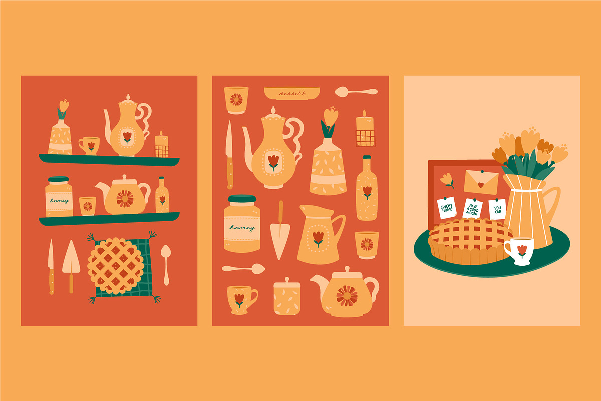 Tea Drinking Collection, an Object Illustration by Renberrry.Store (Photo 4 of 13)