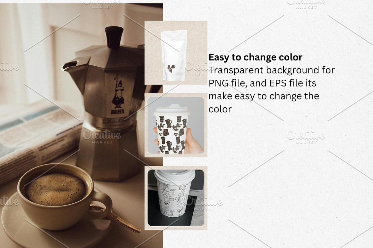 Bundle Coffee Icons for Patterns, an Outline Icon by TwonTwo Studio (Photo 4 of 6)