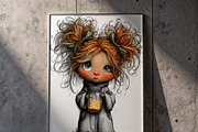 Easter Whimsical Girl & Animals PNG, an Illustration by one-touch (Thumbnail 6 of 11)