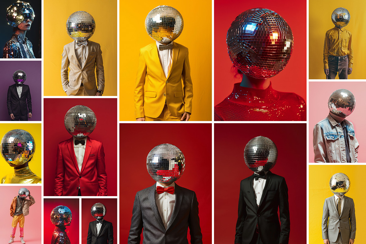 41 Disco ball heads, a Person Photo by Handmadefont (Photo 4 of 9)
