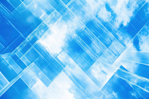 Blue and white abstract design featu, a Photo by Iftikhar Alam