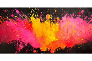 Colorful splashes of paint create, a Texture Illustration by Lermont51