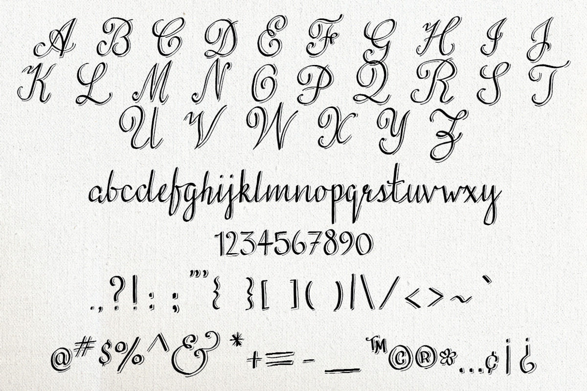 Love & Stuff - Calligraphy Font preview 2