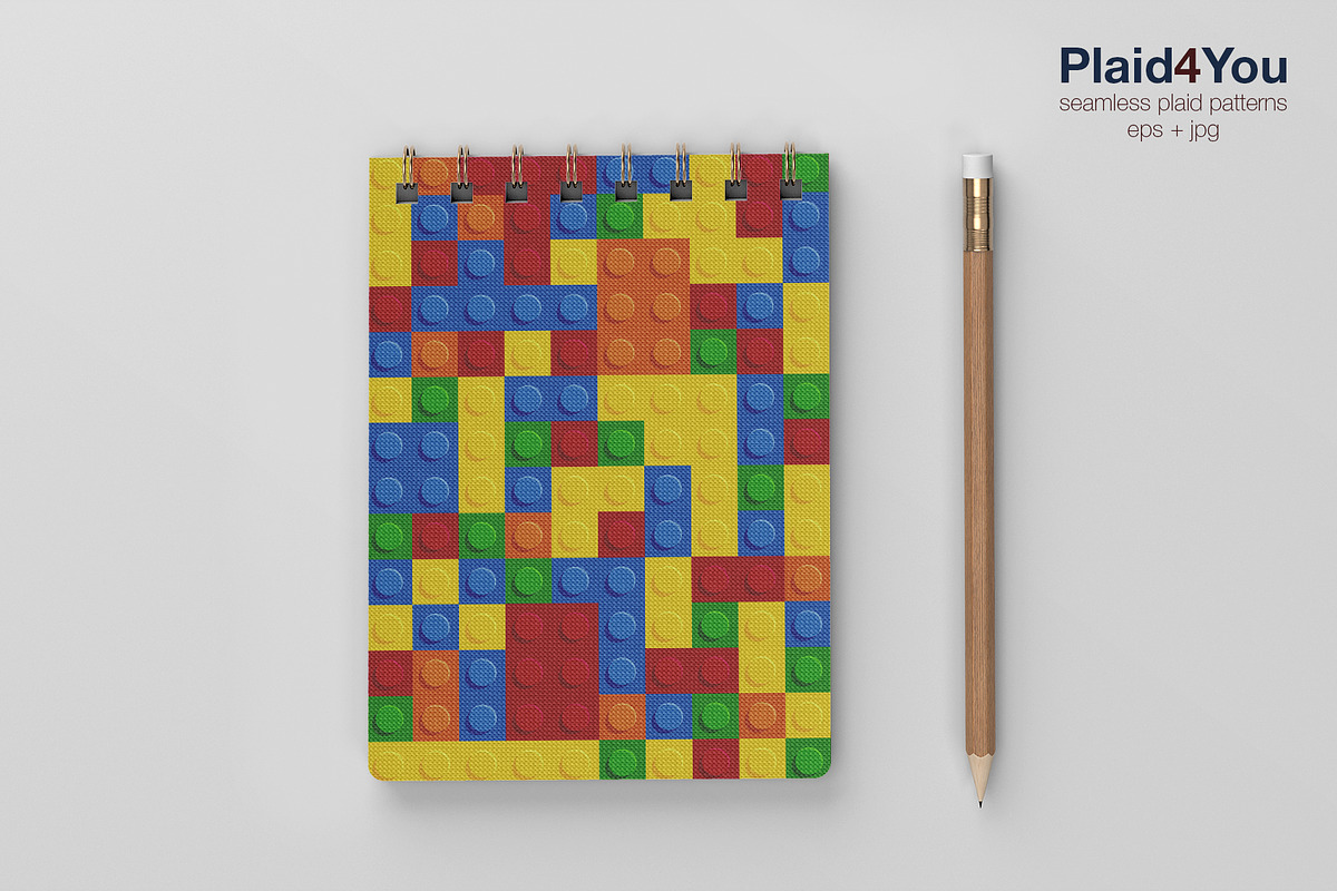 Plastic Toy Bricks Seamless Patterns, a Texture Graphic by Plaid4You (Photo 8 of 11)