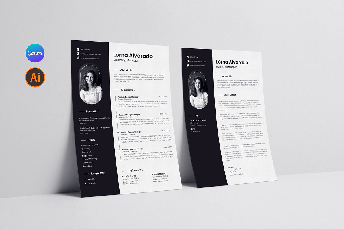 Resume/CV, a Resume Template by DreamStudio-eg