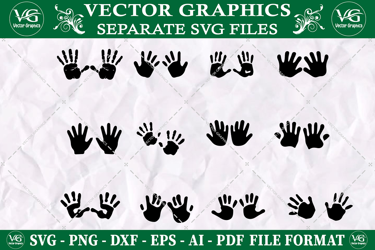 Hand Print svg bundle design, an Object Illustration by Vector Graphics
