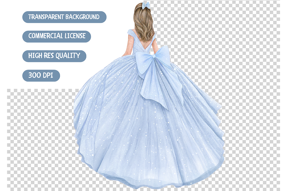 Baby Blue Quinceanera Clipart, an Illustration by TatiMockup (Photo 7 of 7)