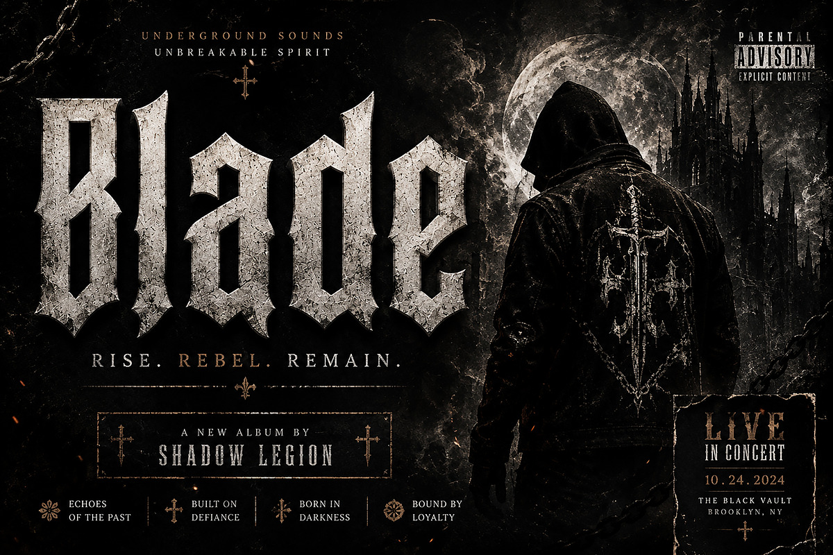 Blade — Blackletter Gothic Font, a Blackletter Font by Wow Magic (Photo 2 of 4)