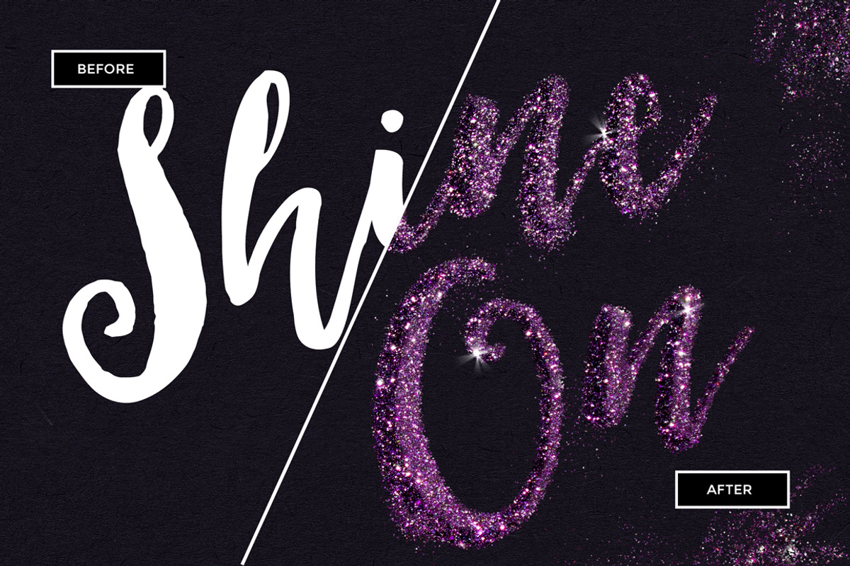 Loose Glitter Photoshop Actions, an Action Add-On by Designdell (Photo 3 of 4)