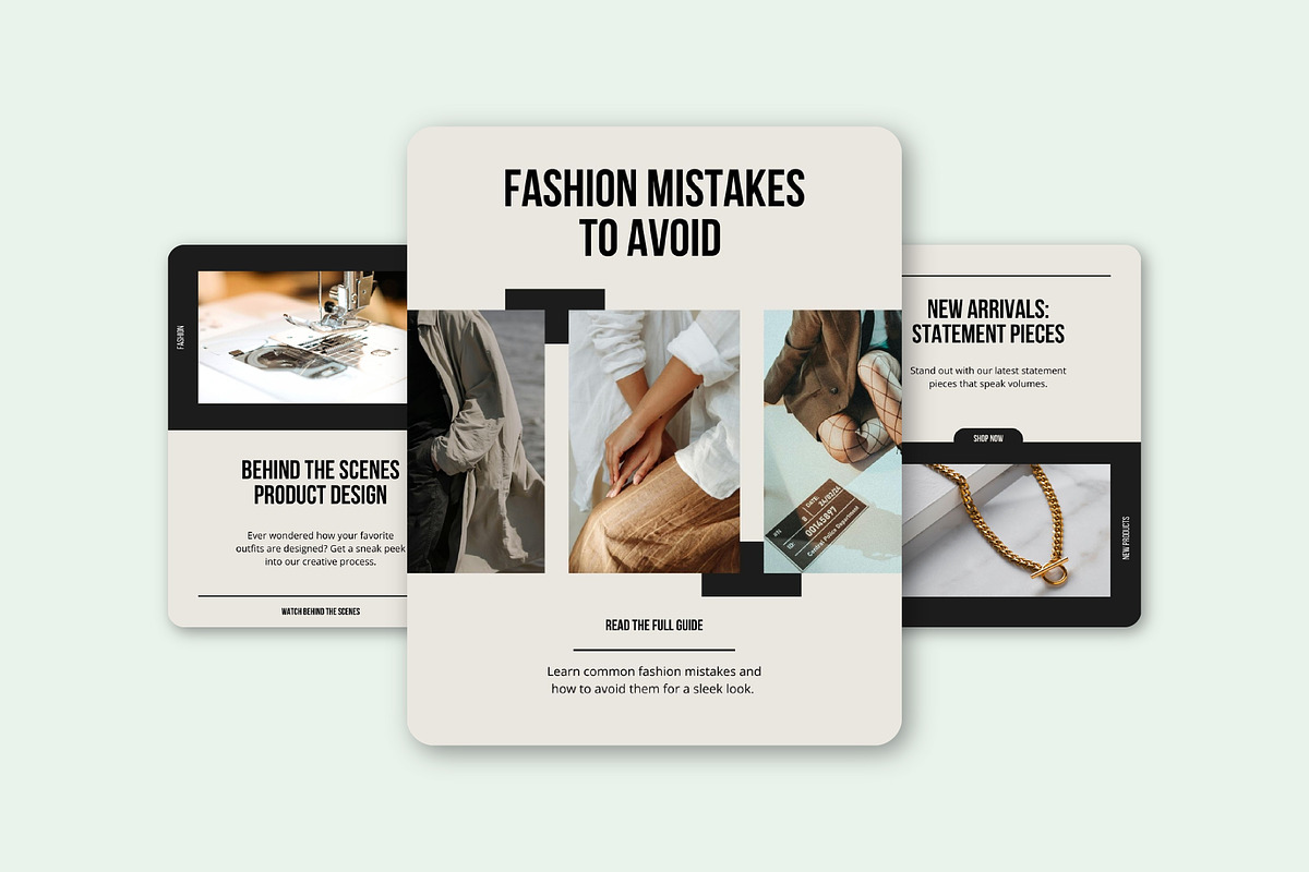 Canva Fashion Stylist Social Media, a Design Template by SecondBrain Store (Photo 4 of 10)