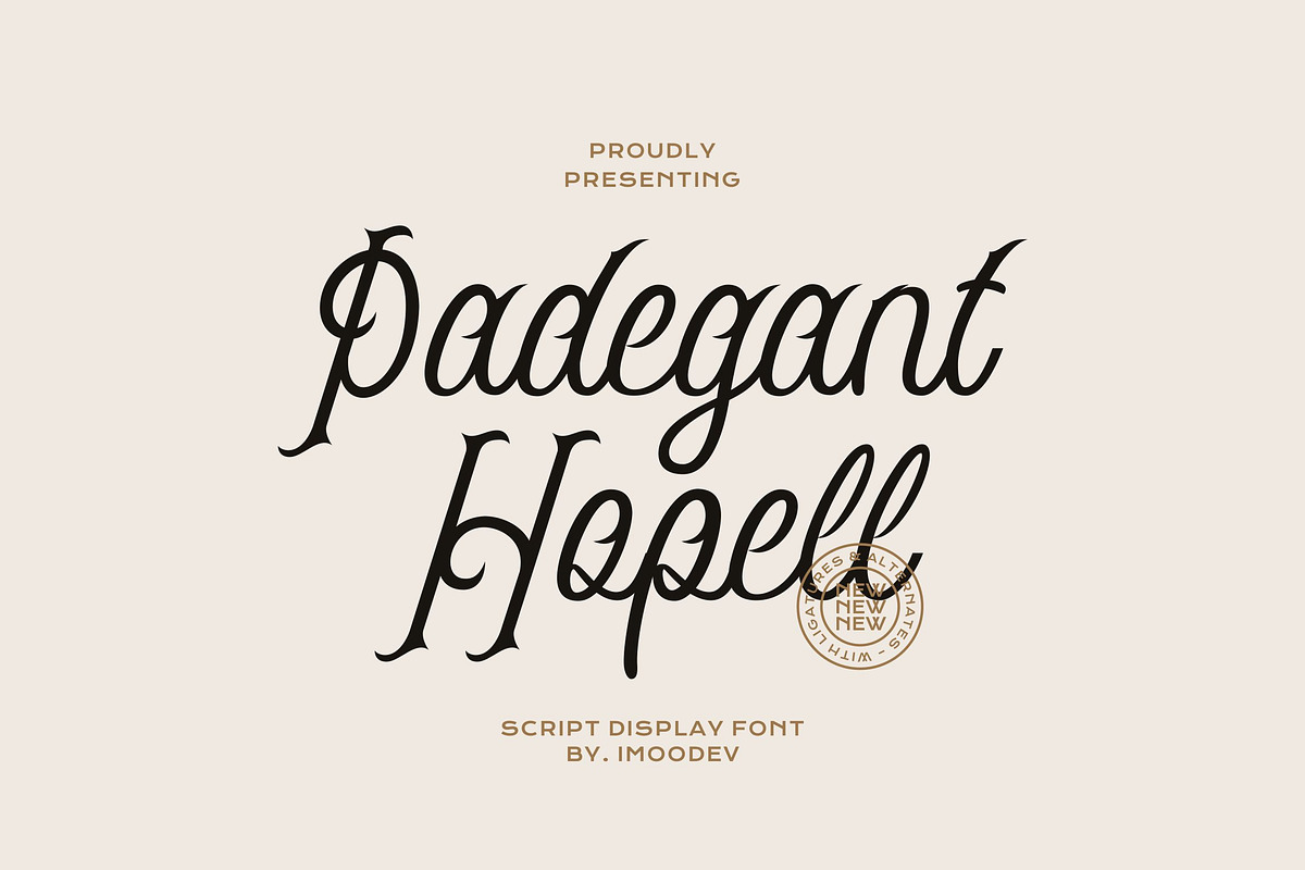 Padegant Hopell, a Script Font by Imoodev (Photo 1 of 5)