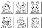 Halloween Cutie Animals Color Book, an Animal Illustration by Design Zone (Thumbnail 7 of 7)