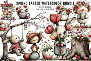 Spring Easter Watercolor Bundle, an Illustration by CreationArt (Thumbnail 1 of 6)