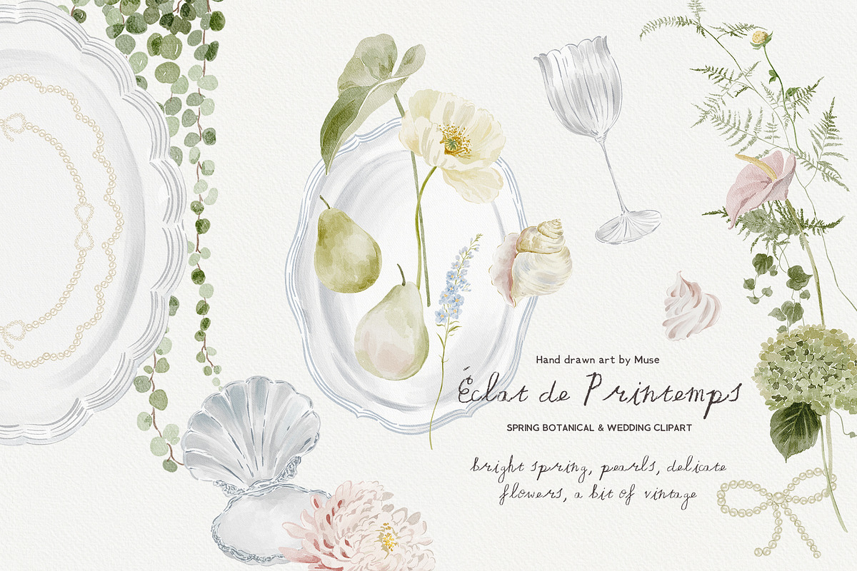 Éclat de Printemps Spring Clipart, a Decorative Illustration by Muse Artist (Photo 7 of 15)