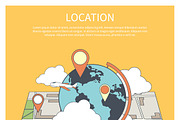 Location Concept. World Map | Technology Illustrations ~ Creative Market
