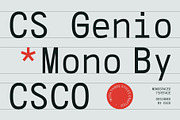 CS Genio Mono – Monospaced Typeface, a Sans Serif Font by Craft Supply Co. (Thumbnail 1 of 8)
