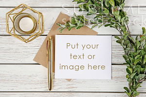 Styled Card and Envelope, a Print Template by SUBLIME Styled Stock