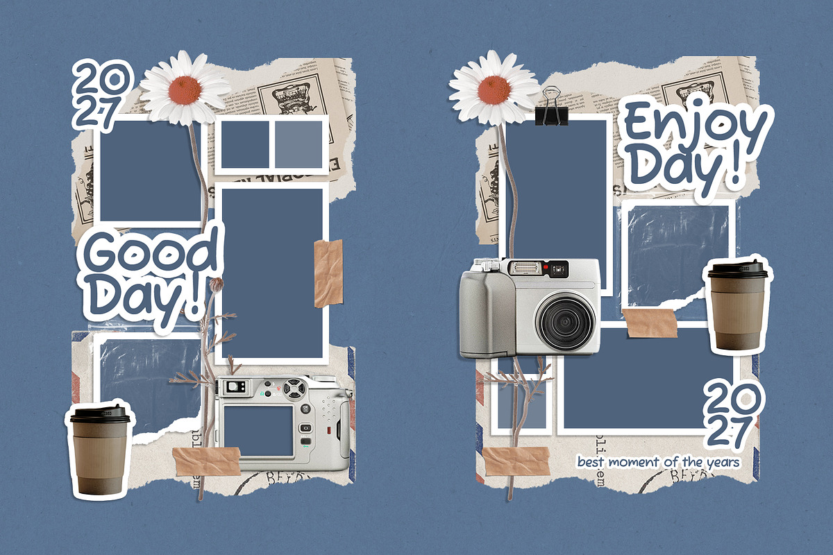 Scrapbook Layout & Element Set, an Object Graphic by Ghurafa Studio (Photo 2 of 3)