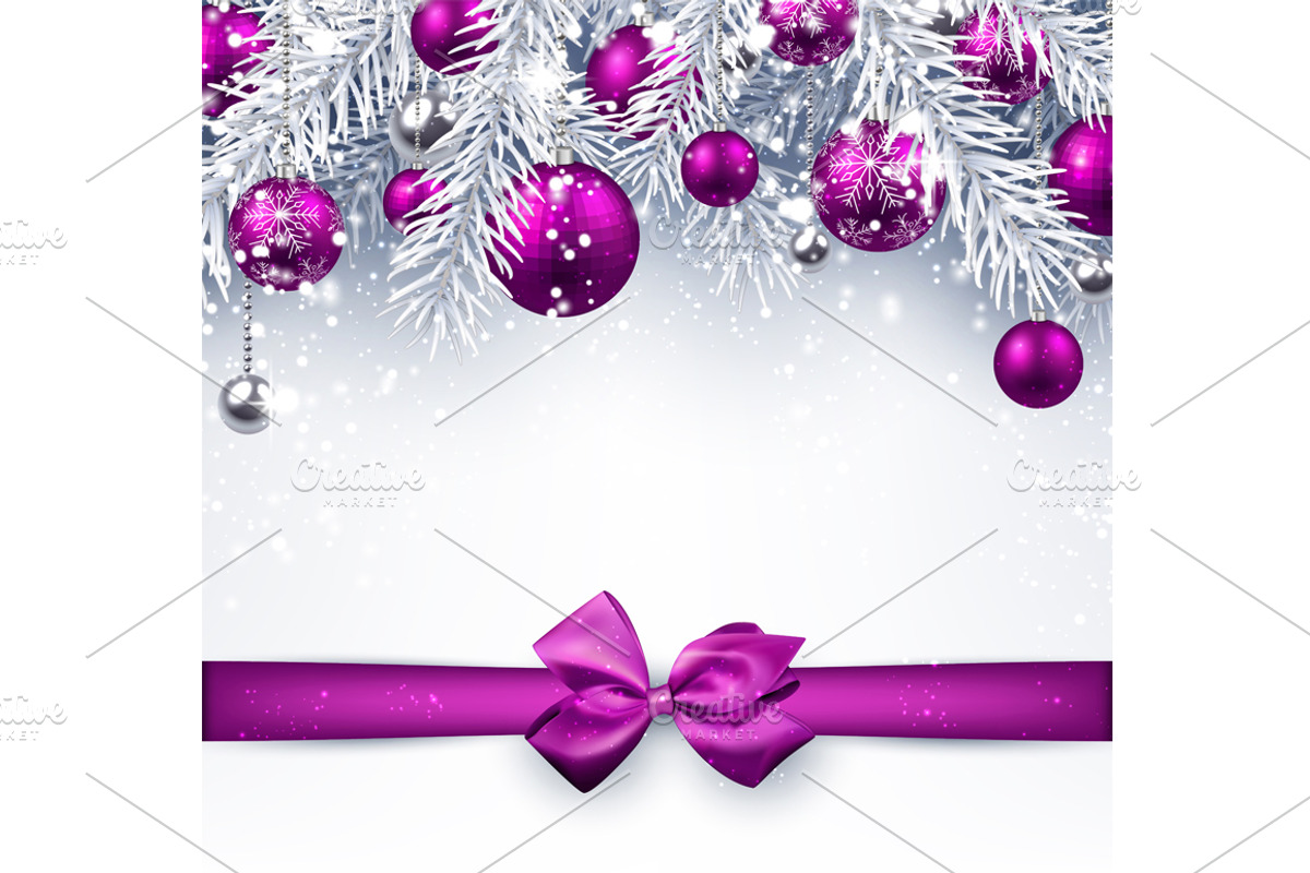 Big violet Christmas & New Year set, a Decorative Illustration by Vjom (Photo 16 of 20)