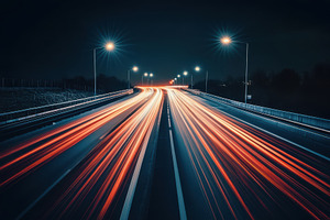 Streaks of light illuminate the high, a Photo by Tanuart