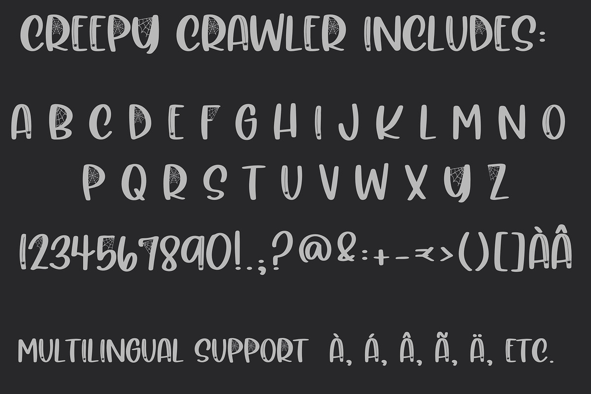 Creepy Crawler, Cute Halloween Font, a Sans Serif Font by Designing Digitals (Photo 2 of 9)