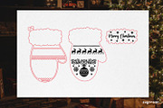 Christmas Mitten Ornament SVG Bundle, a Decorative Illustration by svgocean (Thumbnail 5 of 13)
