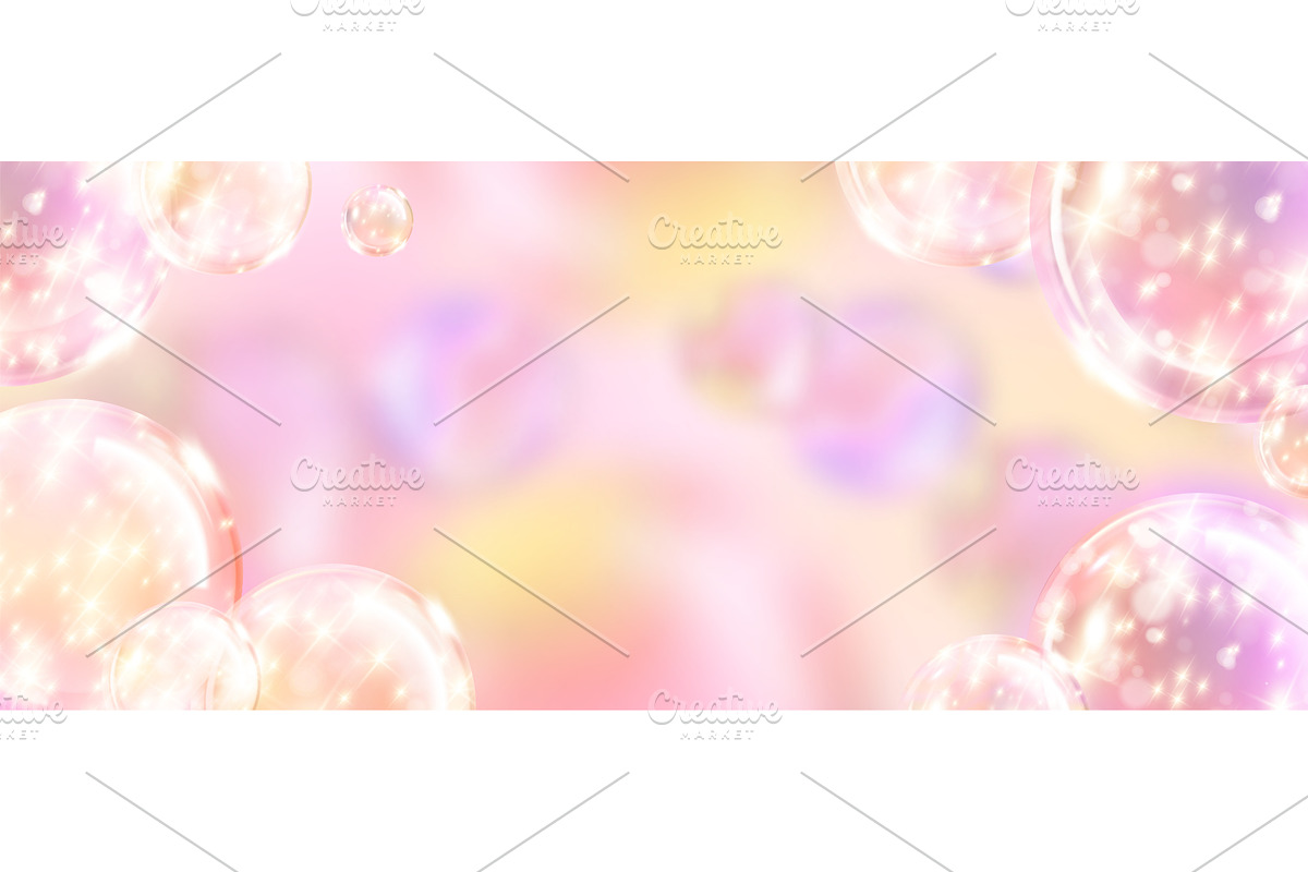 Sparkle bubble background with, an Object Illustration by art PVP - market