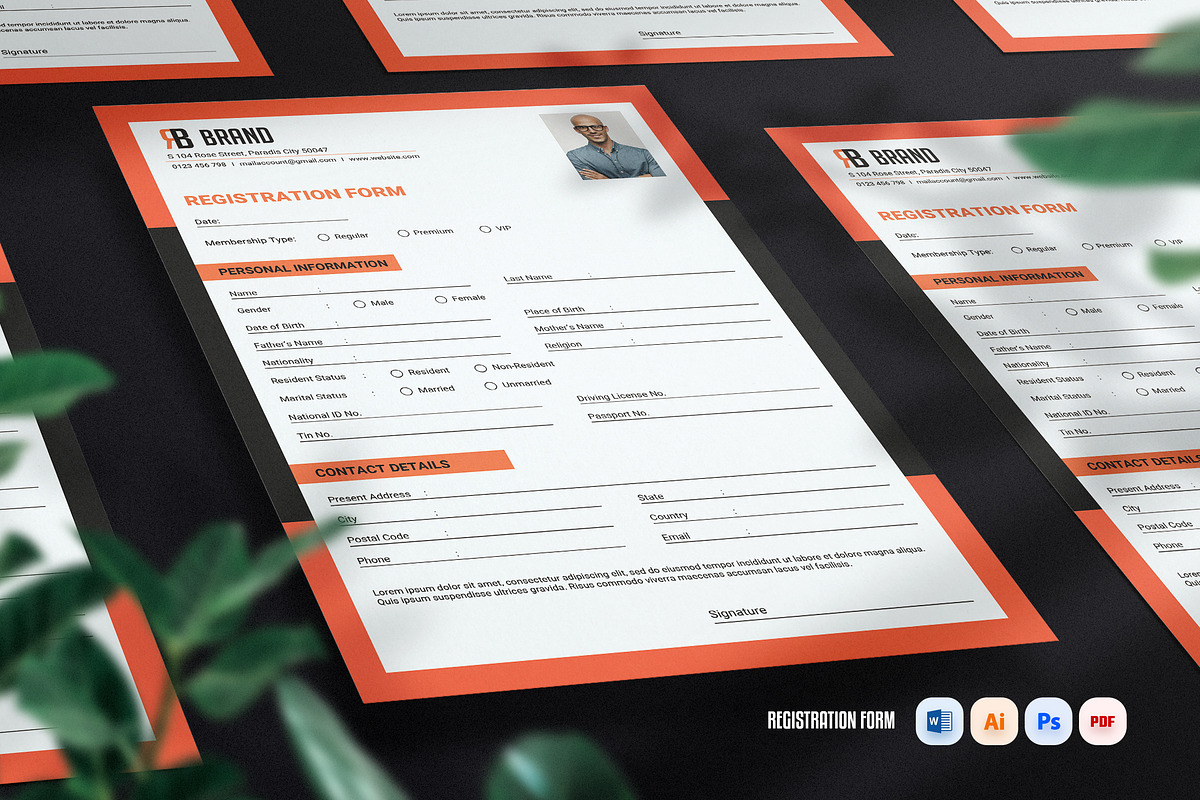 Registration Form, a Stationery Template by iDoodle Studio (Photo 6 of 6)