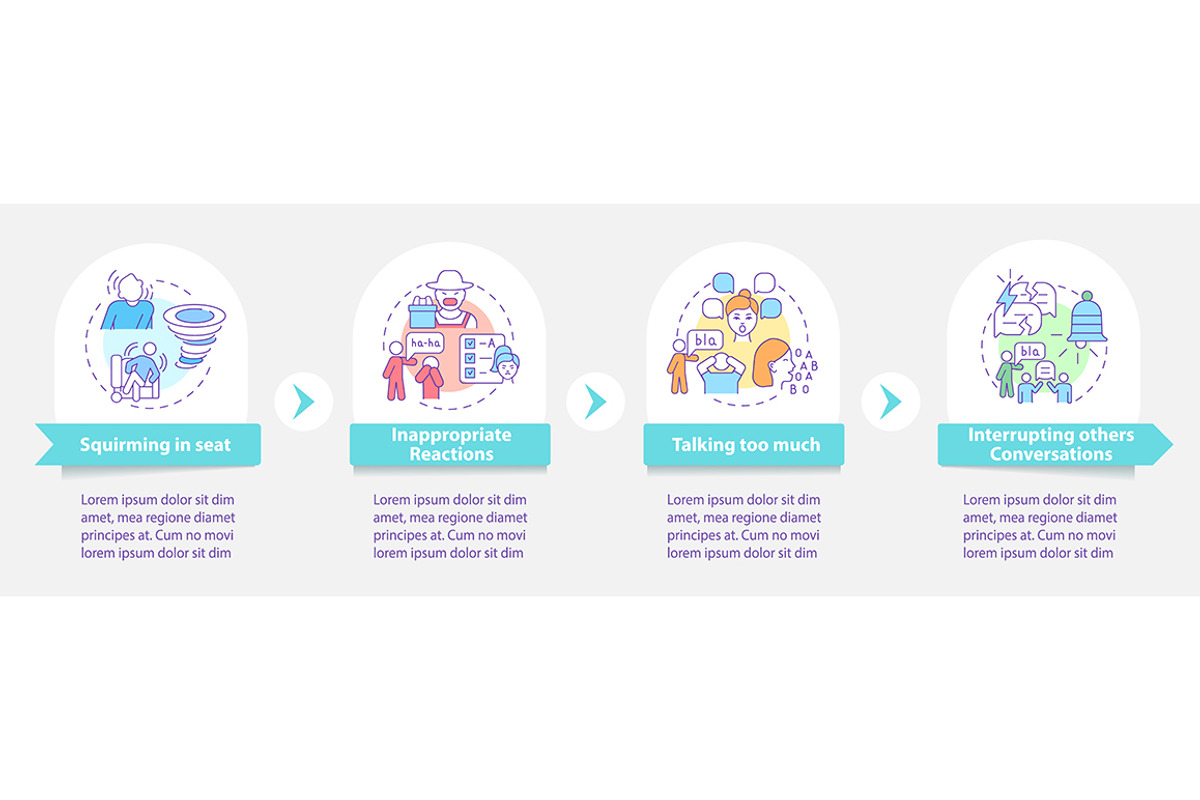 Hyperactivity signs infographic, a Templates & Theme by IMG Visuals