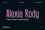 Alexia Rody Condensed Sans Typeface, a Sans Serif Font by Kulokale (Thumbnail 1 of 10)