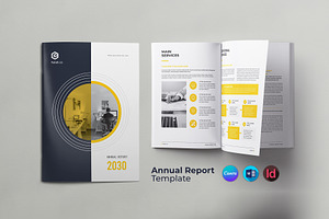 Annual Report Canva, a Brochure Template by DesignDevisers