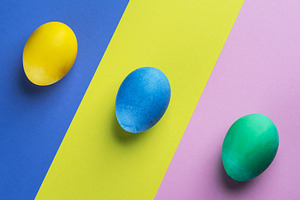 Stained Easter eggs as an attribute, a Photo by Volff