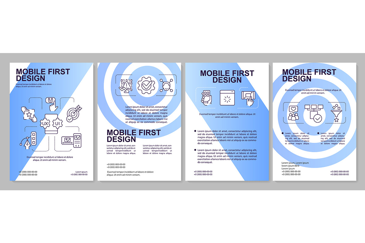 Mobile first design blue brochure, a Brochure Template by IMG Visuals