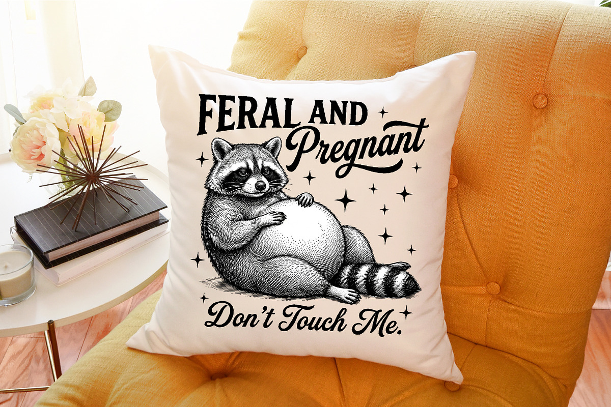 Feral and Pregnant Raccoon Maternity, a Work Illustration by Sublimation Artist (Photo 9 of 9)