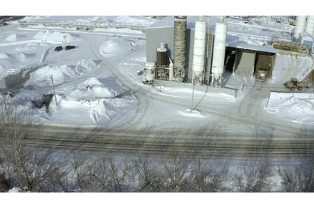 Winter helicopter view of nature, an Architecture Photo by Media Whale Stock