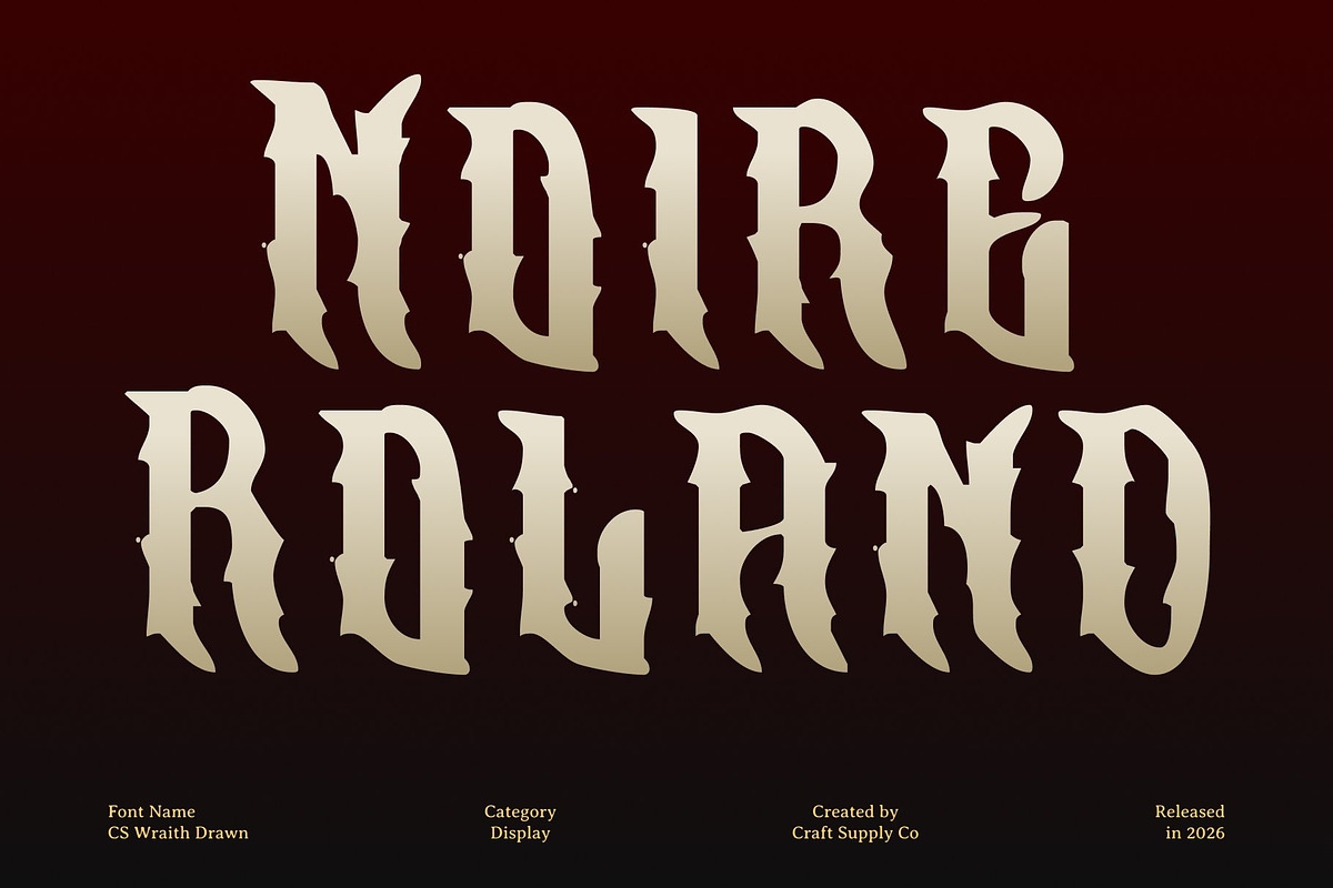 CS Wraith Drawn, a Blackletter Font by Craft Supply Co. (Photo 2 of 8)