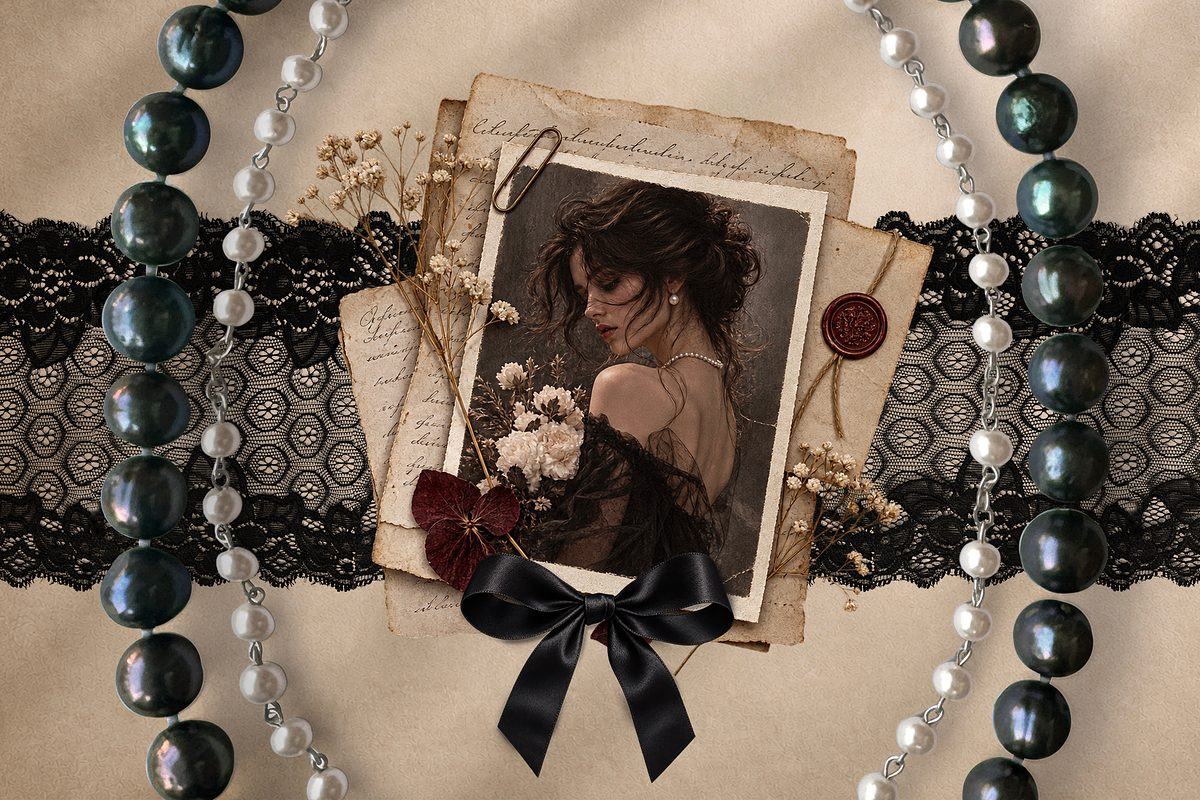 Dark Academia Coquette Lace Bundle, an Object Graphic by Red Ink (Photo 2 of 8)