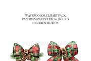 16 Christmas Bows Clipart, a Decorative Illustration by Pati Charm Studio (Thumbnail 5 of 8)
