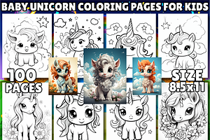 Baby Unicorn Coloring Pages For Kids