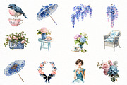 Chinoiserie Tea Clipart, an Illustration by Designworld (Thumbnail 3 of 6)