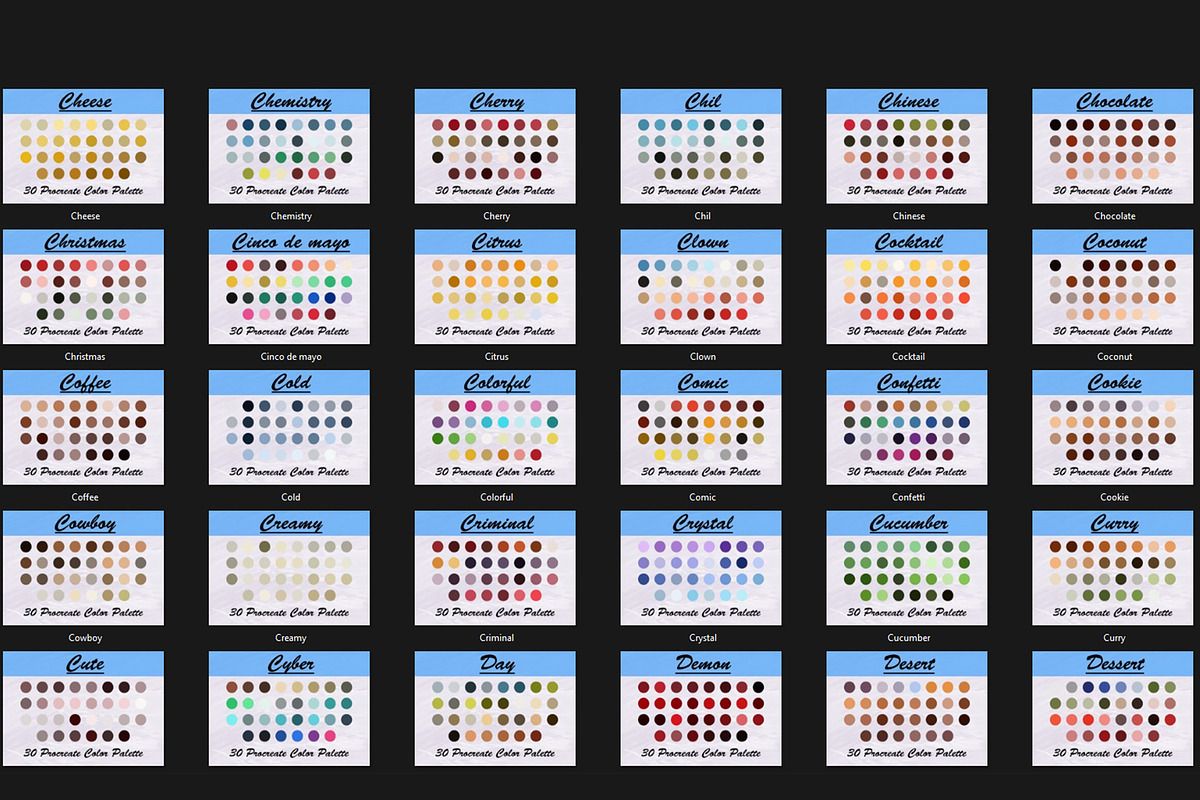Procreate color palette collection, a Palette Add-On by TiveCreate (Photo 3 of 8)