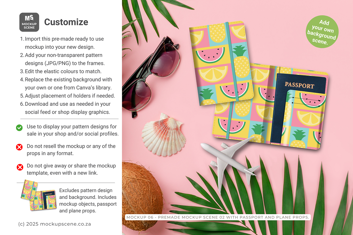 Passport Holder Canva Smart Mockup, a Merchandise Mockup by Mockup Scene (Photo 7 of 11)
