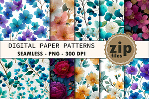 Abstract Watercolor Seamless Pattern, a Texture Graphic by CitraGraphics